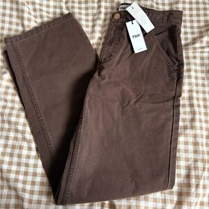 TNA Brown Straight Leg Pants